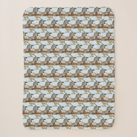 Couverture Sherpa "Cheval de Carrousel" (Devant)
