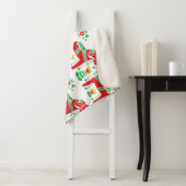 Couverture Sherpa Cheval de Dala suédois : Art folklorique (En situation)