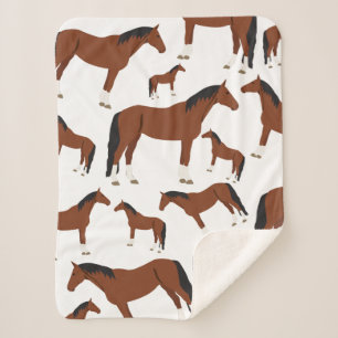 Couverture Sherpa Cheval Design