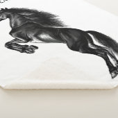 Couverture Sherpa Cheval droit Sherpa Blanche Texte et couleur perso (3/4)