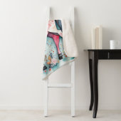 Couverture Sherpa Cheval floral mignon (En situation)