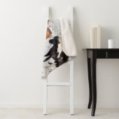 Couverture Sherpa Cheval islandais avec manteau d'hiver typique (En situation)