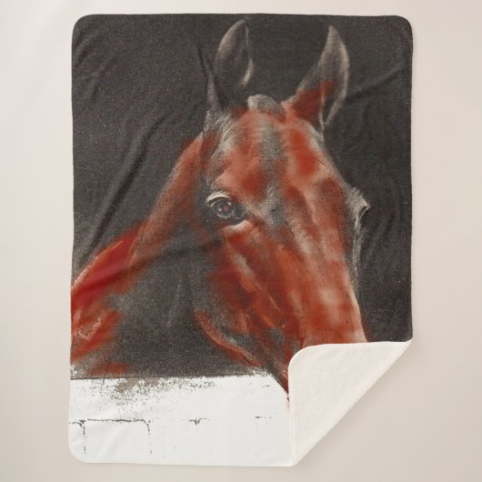 Couverture Sherpa cheval sympathique (Devant)