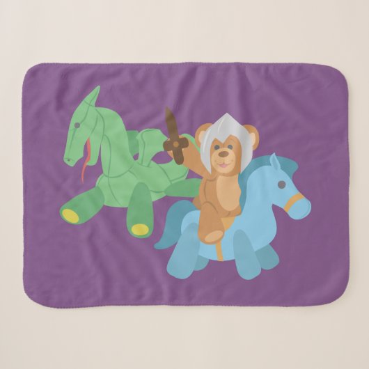 Couverture Sherpa Chevalier de l'ours Teddy (Devant (Horizontal))