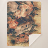 Couverture Sherpa Chevaux (Devant)