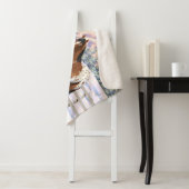 Couverture Sherpa Chevaux Appaloosa De Baie Brown En Neige (En situation)