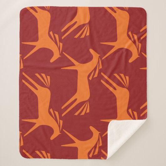 Couverture Sherpa Chevaux : Beauté équestre rouge sans mer. (Devant)