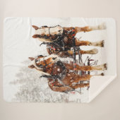 Couverture Sherpa CHEVAUX de TRAIT dans la NEIGE (Devant (Horizontal))