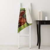 Couverture Sherpa Chevaux Du Quartier De La Baie Brown Dans Les Pâtu (En situation)