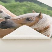 Couverture Sherpa Chevaux mignons poulain de Haflinger et baiser de (3/4)
