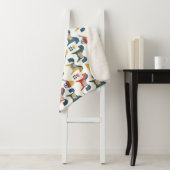 Couverture Sherpa Chevaux scandinaves : Art populaire coloré (En situation)