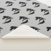 Couverture Sherpa Chevaux Silhouette Logo Chevaux Art graphique (3/4)