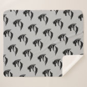 Couverture Sherpa Chevaux Silhouette Logo Chevaux Art graphique (Devant (Horizontal))