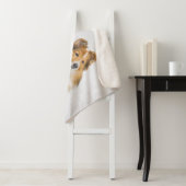 Couverture Sherpa Cheveux Sheltie (En situation)