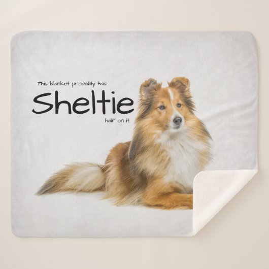 Couverture Sherpa Cheveux Sheltie (Devant (Horizontal))