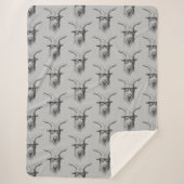 Couverture Sherpa Chèvre de Hipster gris (Devant)