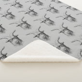 Couverture Sherpa Chèvre de Hipster gris (3/4)