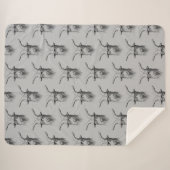 Couverture Sherpa Chèvre de Hipster gris (Devant (Horizontal))