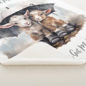 Couverture Sherpa Chèvres du jour pluvieuses mignonnes (3/4)