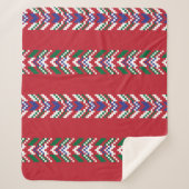 Couverture Sherpa Chevron fair isle sans couture motif design,  (Devant)