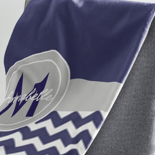 Couverture Sherpa Chevron gris foncé