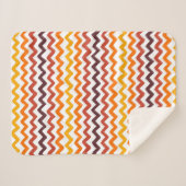 Couverture Sherpa Chevron Orange Fall (Devant (Horizontal))