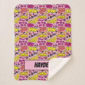 Couverture Sherpa Chibi Comic Phases et Logos Motif (Devant)