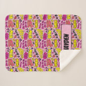 Couverture Sherpa Chibi Comic Phases et Logos Motif (Devant (Horizontal))