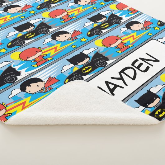 Couverture Sherpa Chibi Flash, Superman, and Batman Racing Pattern (3/4)