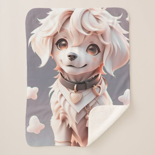 Couverture Sherpa Chibi Golden Retriever Puppy (Devant)