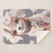 Couverture Sherpa Chibi Golden Retriever Puppy (Devant (Horizontal))