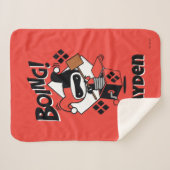 Couverture Sherpa Chibi Harley-Quinn-In-A-Box Avec Marteau (Devant (Horizontal))
