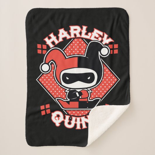 Couverture Sherpa Chibi Harley Quinn Splits (Devant)