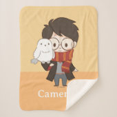 Couverture Sherpa Chibi HARRY POTTER™ & Hedwig (Devant)