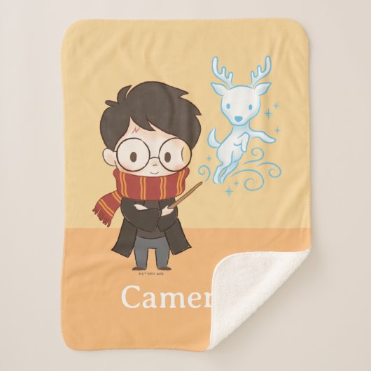 Couverture Sherpa Chibi HARRY POTTER™ Patronus (Devant)