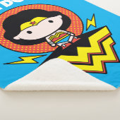 Couverture Sherpa Chibi Wonder Woman avec Pois et logo (3/4)