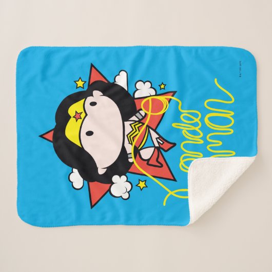 Couverture Sherpa Chibi Wonder Woman Voler Avec Lasso (Devant (Horizontal))