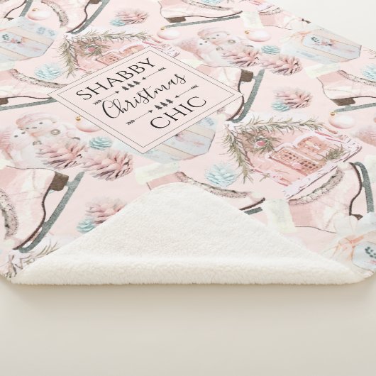 Couverture Sherpa Chic chic chic chic Motif de Noël (3/4)