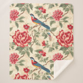 Couverture Sherpa Chic chinoiserie beige (Devant)