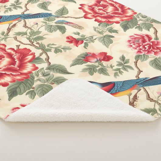 Couverture Sherpa Chic chinoiserie beige (3/4)