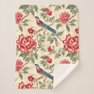 Couverture Sherpa Chic chinoiserie beige