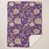 Couverture Sherpa Chic chinoiserie violette (Devant)