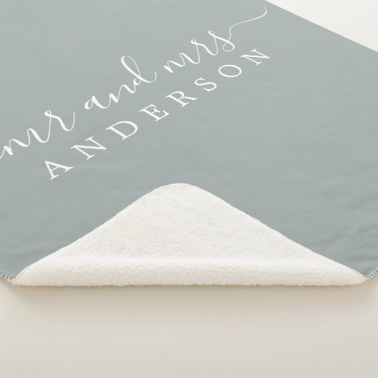 Couverture Sherpa Chic Newlysée M. Mme Gray Monogram (3/4)