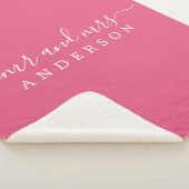 Couverture Sherpa Chic Newlysée M. Mme Hot Pink Monogram (3/4)