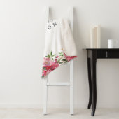 Couverture Sherpa Chic Newlysée M. Mme Pink Floral Monogramme (En situation)