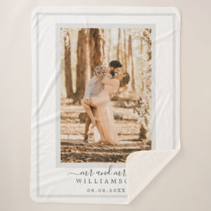 Couverture Sherpa Chic Newlysée Mr Mme Mariage Photo