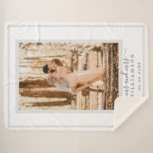 Couverture Sherpa Chic Newlysée Mr Mme Mariage Photo (Devant (Horizontal))