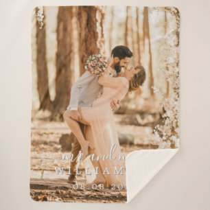 Couverture Sherpa Chic Newlysée Mr Mme Mariage Photo