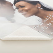 Couverture Sherpa Chic Newlysée Mr Mme Mariage Photo Sherpa Blanket (3/4)