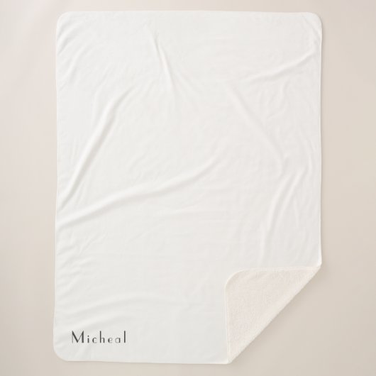 Couverture Sherpa Chic Personnalisé Fabriqué Nom pour tout le monde (Devant)